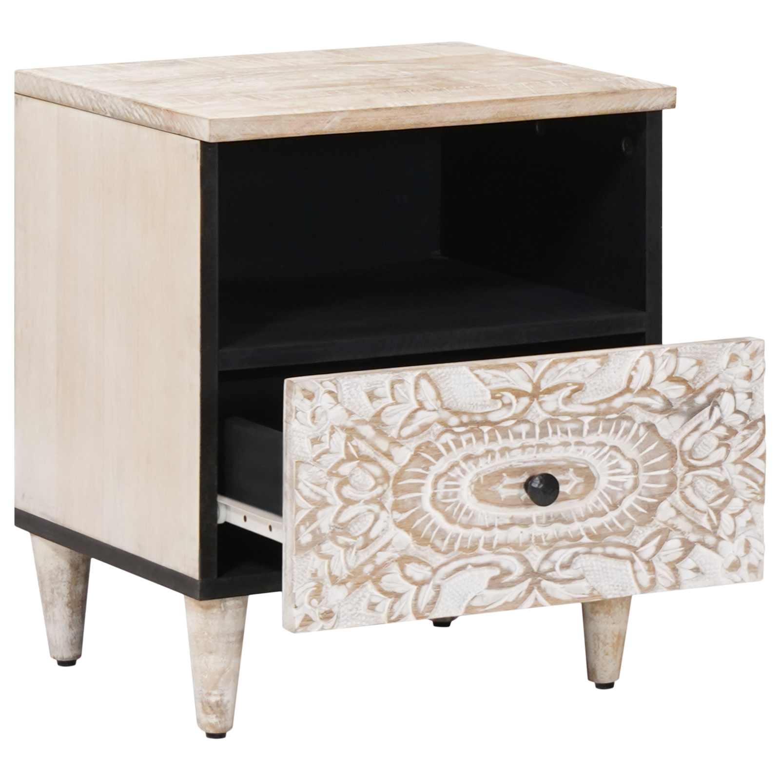 Bettkasten Braun 40 x 33 x 46 cm Massivholz Mango