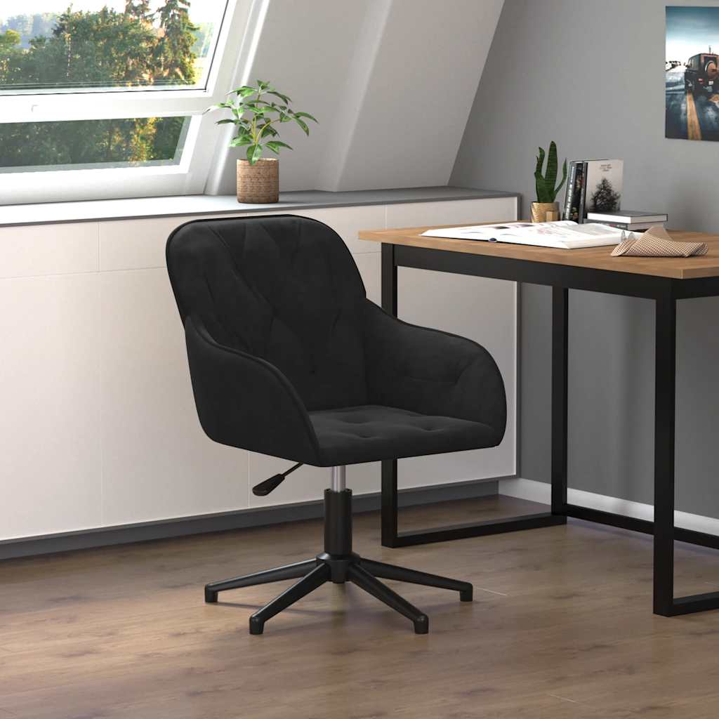 Bürostuhl Drehbar Blau Samt