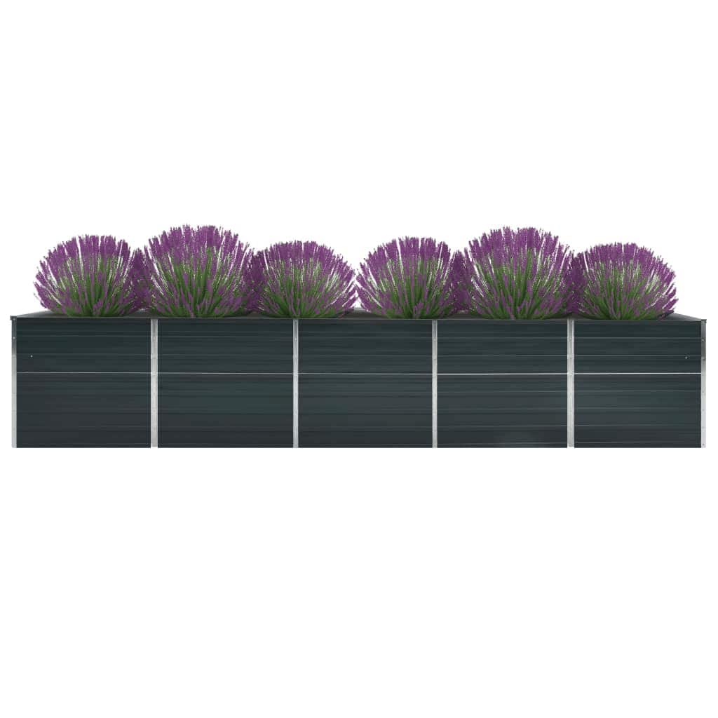 Hochbeet Anthrazit 160 x 80 x 77 cm Verzinkter Stahl