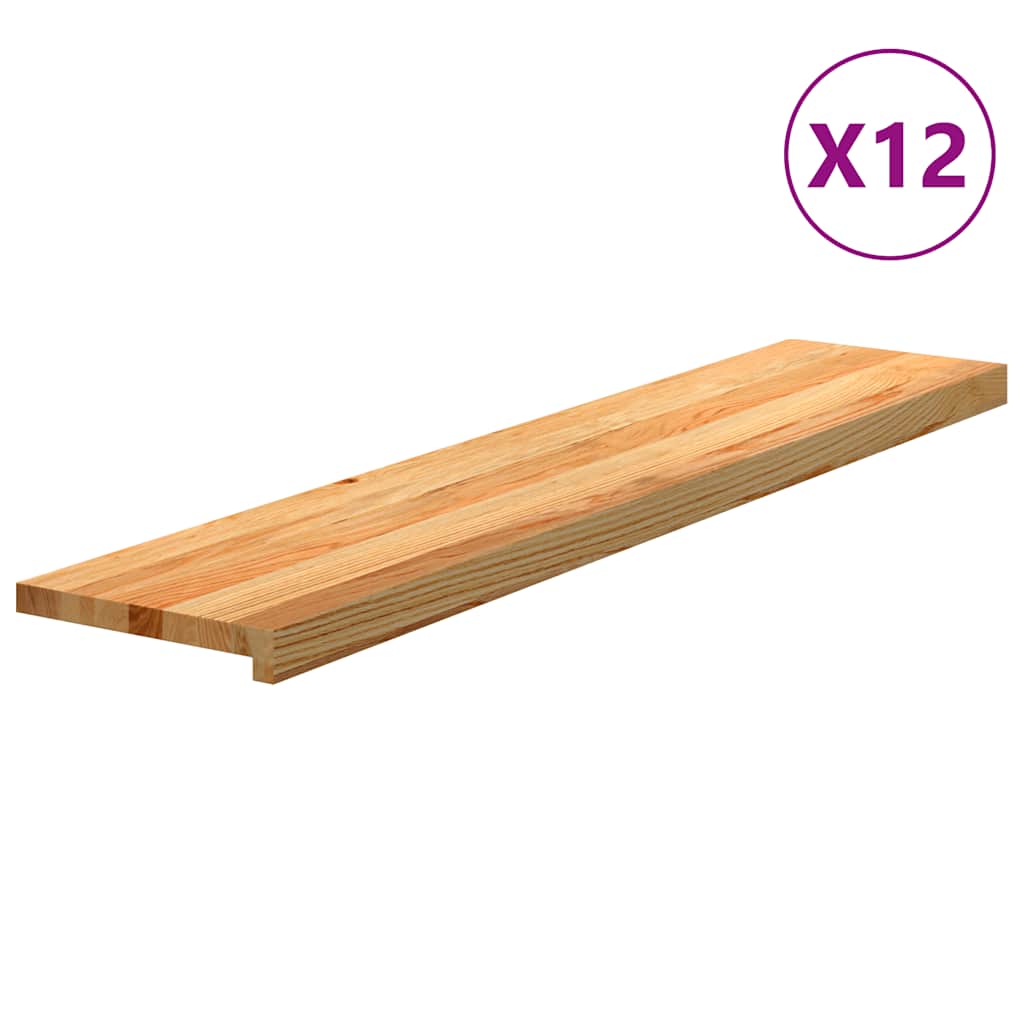 Treppenstufen 4 Stk. Unbehandelt 70x25x2 cm Massivholz Eiche