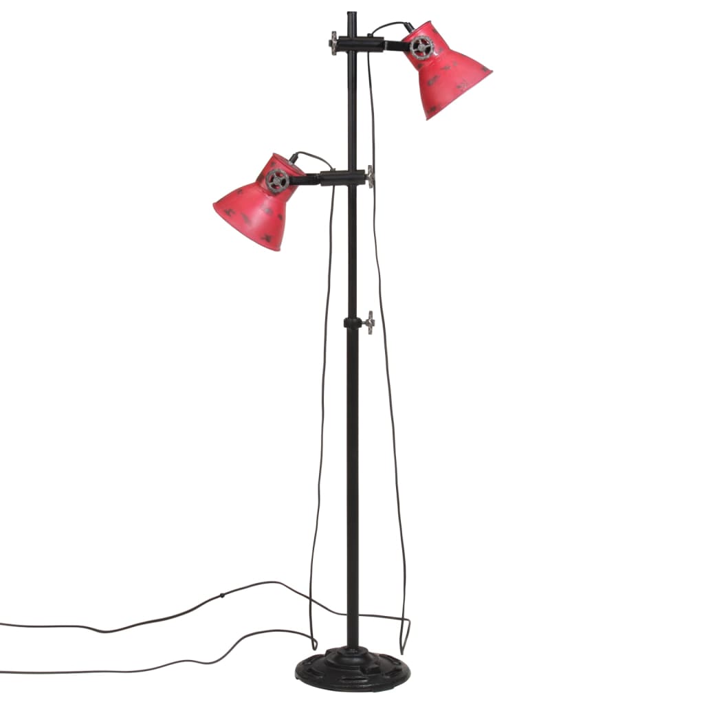 Stehlampe 2-flammig Silbern E27 Gusseisen