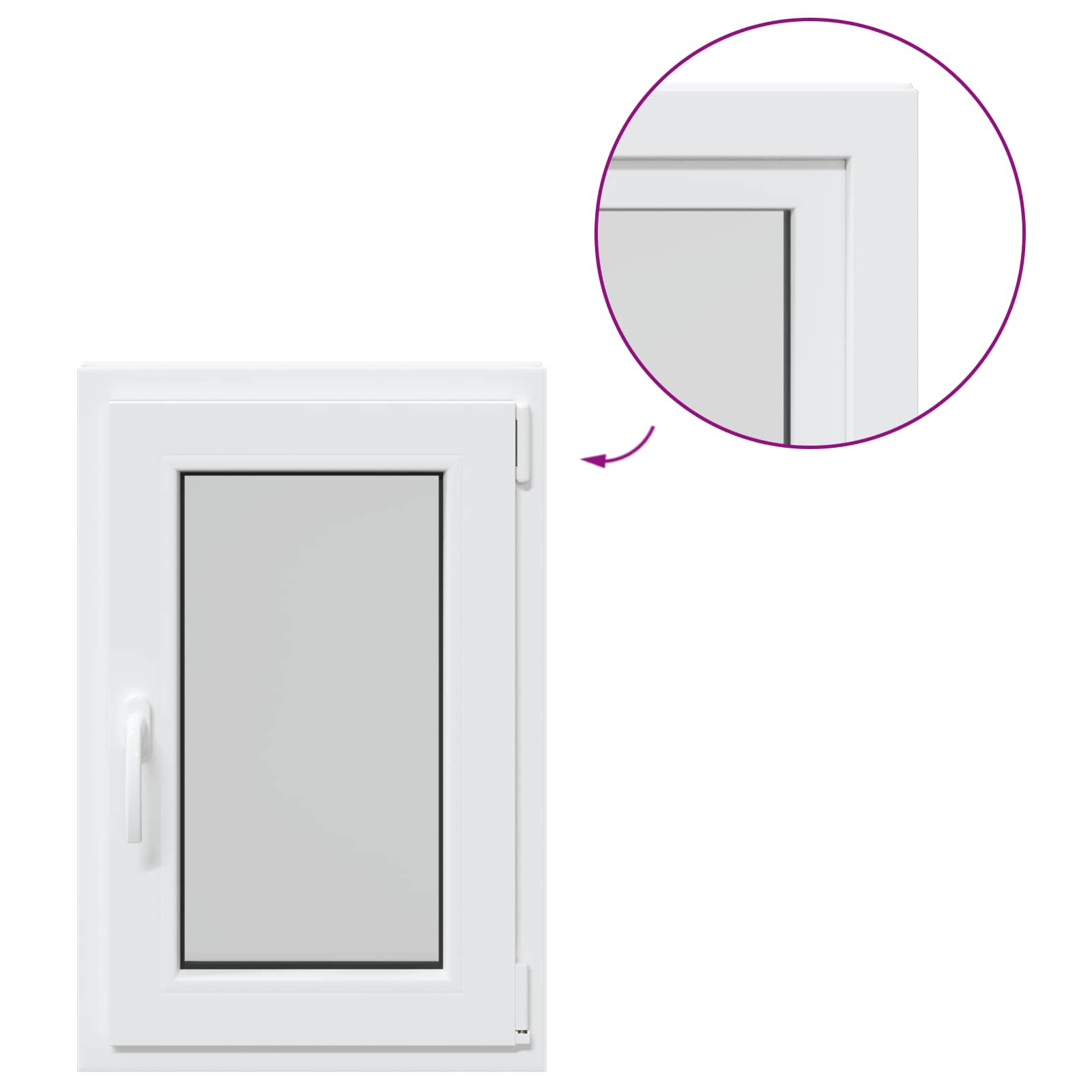 Kellerfenster RISOR 50 x 50 cm PVC und Glas Weiß