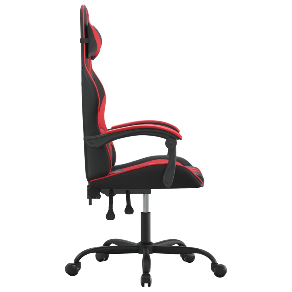 Gaming-Stuhl Drehbar Schwarz und Blau Kunstleder