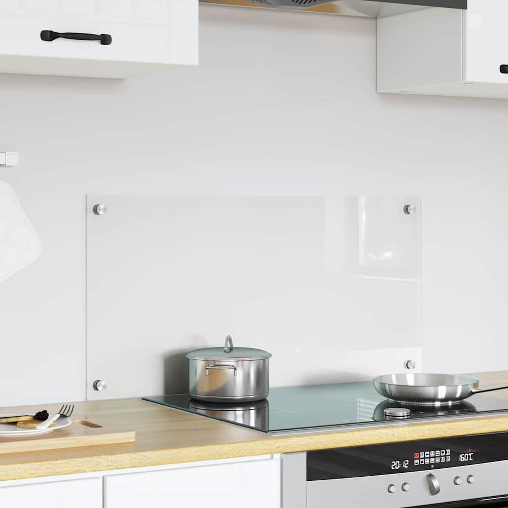 Küchenrückwand 2 pcs Weiß 70 x 40 cm Gehärtetes Glas