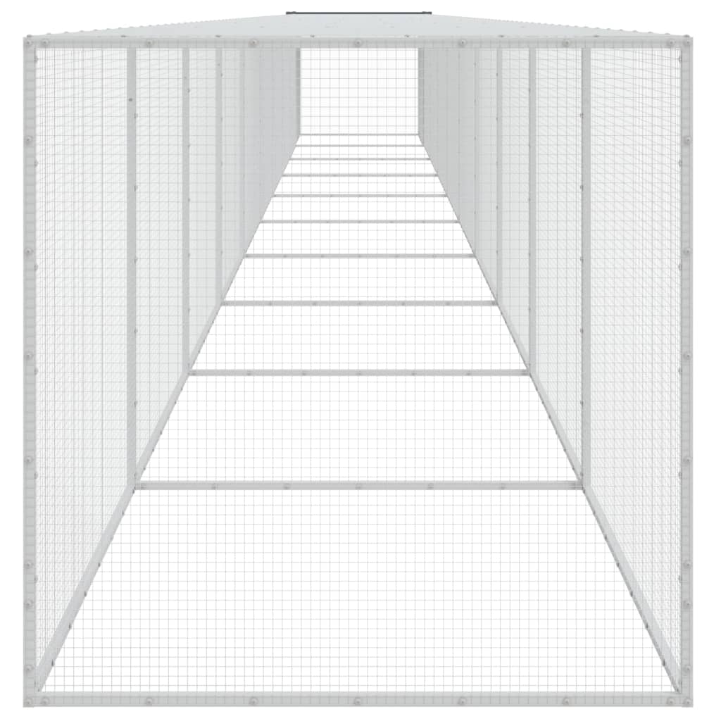 Hühnerkäfig mit Dach Anthrazit 103x98x90 cm Verzinkter Stahl