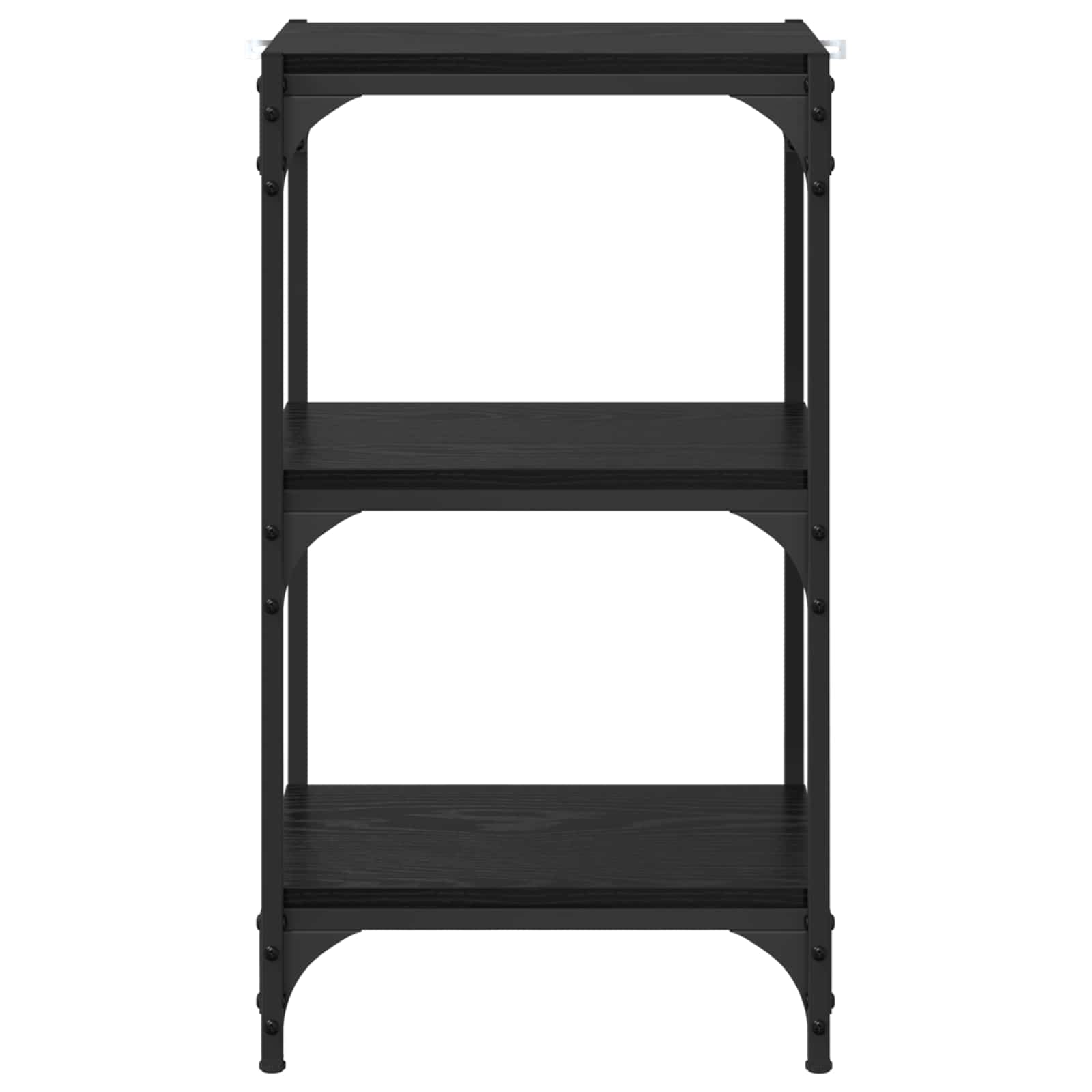 Bücherregal Schwarz 40x33x70,5 cm Holzwerkstoff und Stahl