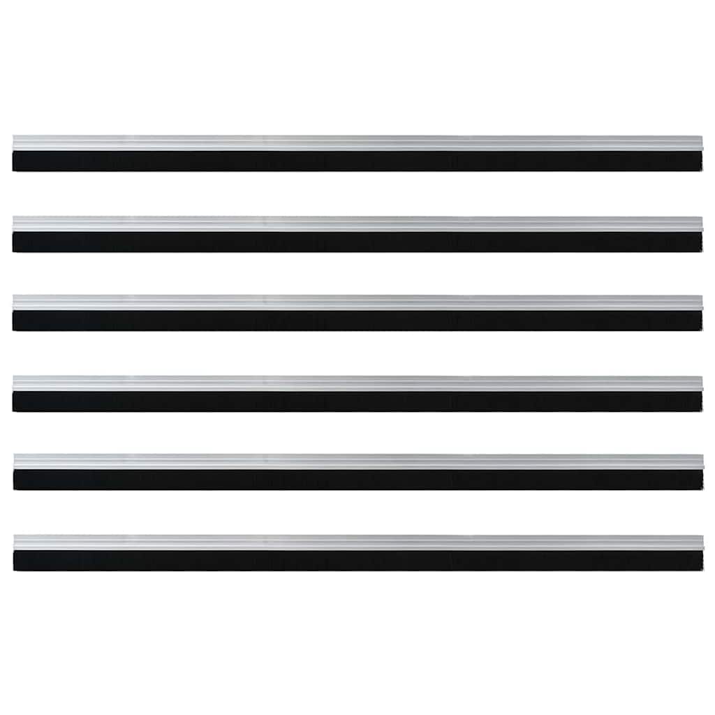 Selbstklebende Türbürstendichtungen 2 pcs Braun 100 cm