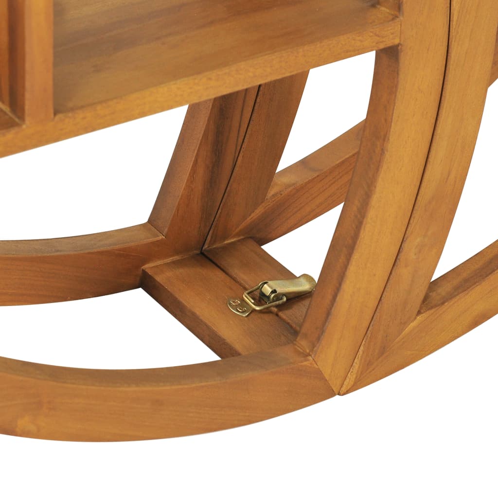 Wandregal Yin und Yang 80x17,5x80 cm Teak Massivholz