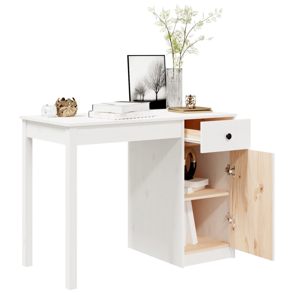 Schreibtisch Wachsbraun 100 x 50 x 74 cm Massives Kiefernholz