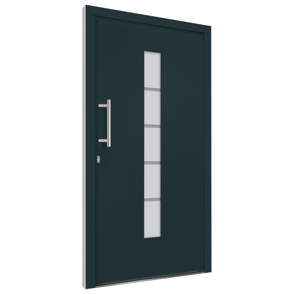 Haustür Aluminium und PVC Weiß 100x210 cm
