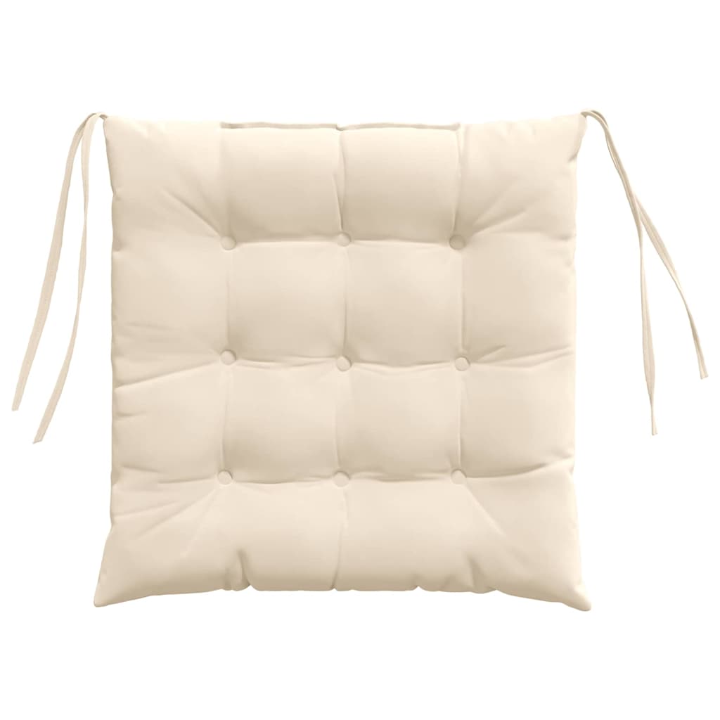 Sitzkissen 4 Stück Taupe 40 x 40 x 6 cm Mikrofaser