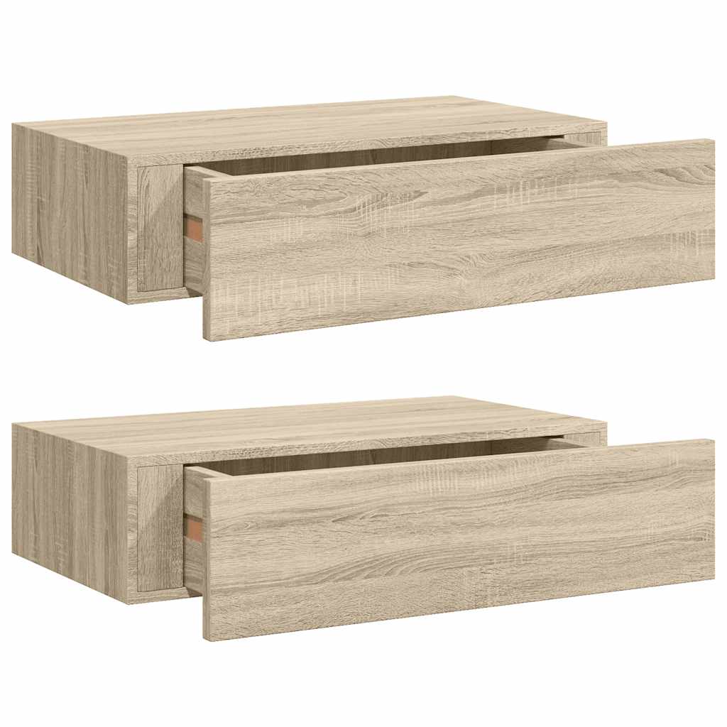 Wandregal mit Schublade Weiß 40x23,5x10 cm MDF