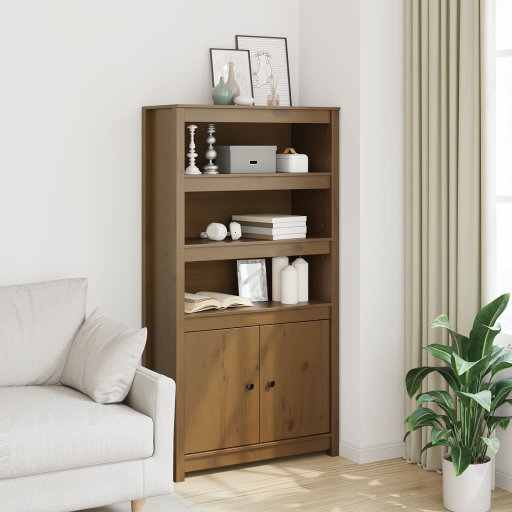 Highboard 80x35x154 cm Massivholz Kiefer