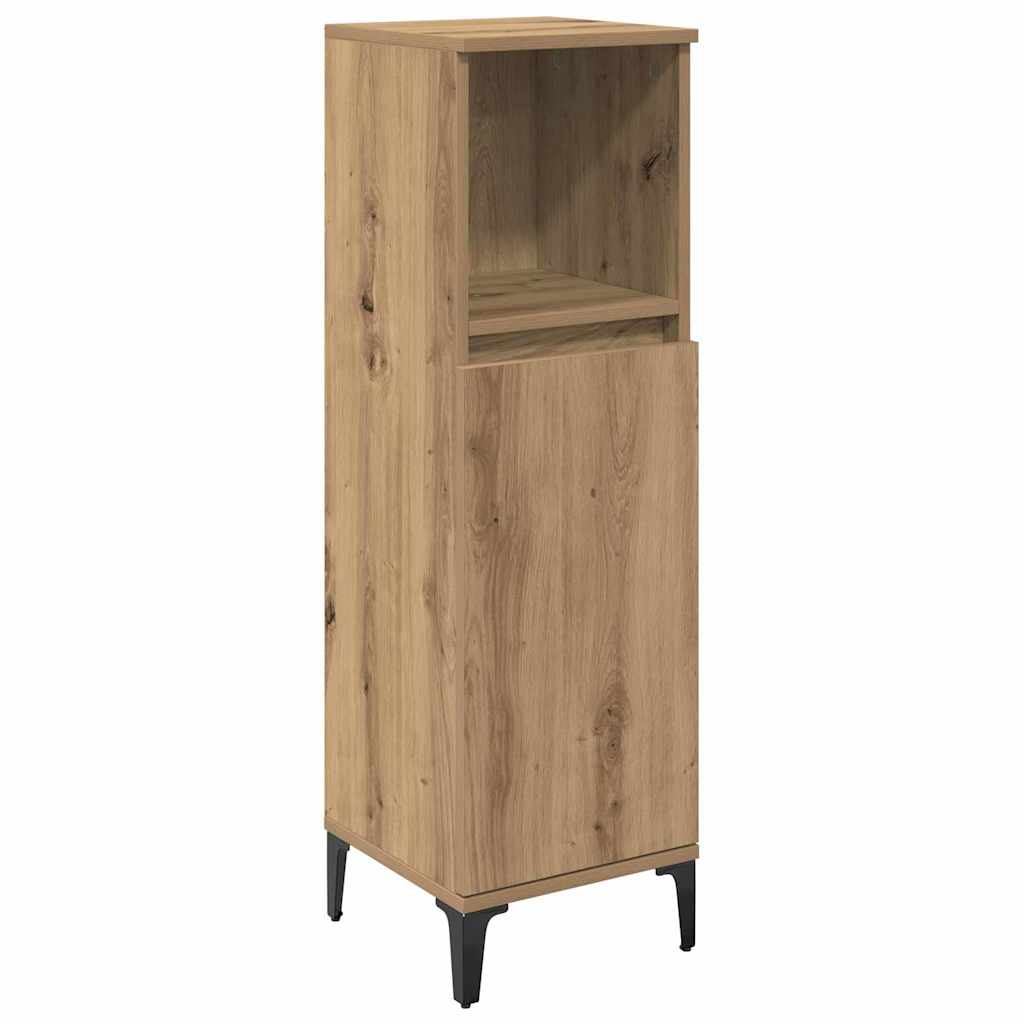 3-tlg. Badmöbel-Set Räuchereiche Holzwerkstoff