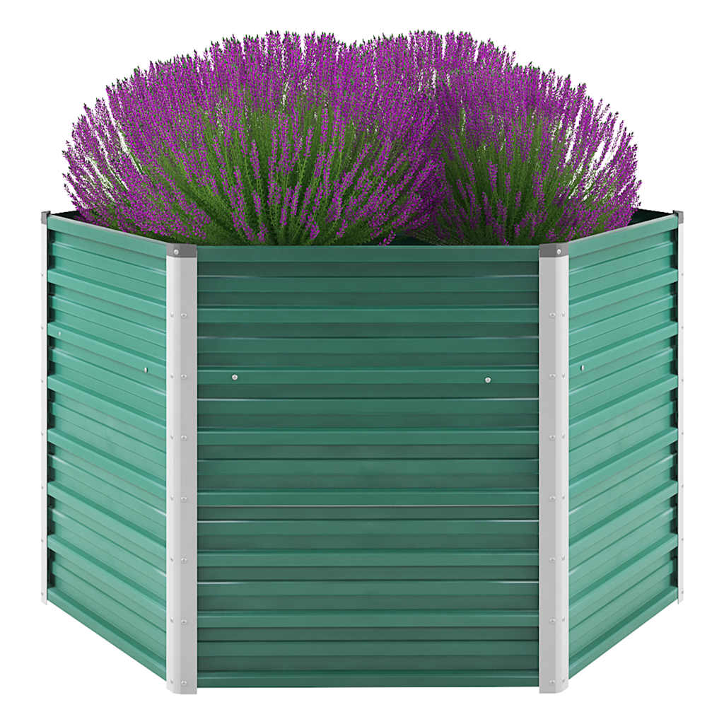 Garten-Hochbeet 129x45 cm Verzinkter Stahl Silber
