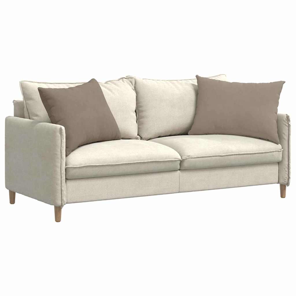 Sofakissen 2 Stück Taupe 50 x 30 cm Stoff