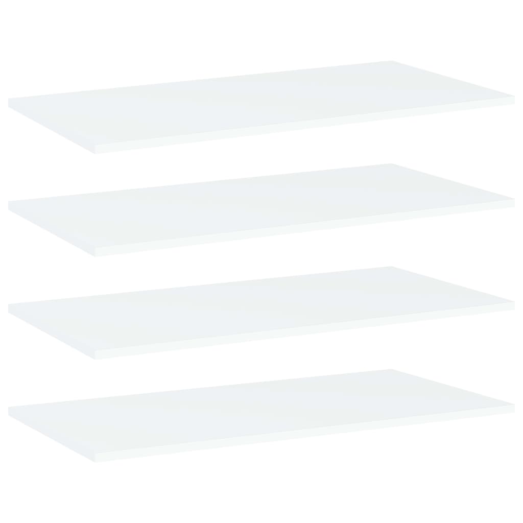 Bücherregal-Bretter 4 Stk. Weiß 40x10x1,5 cm Holzwerkstoff