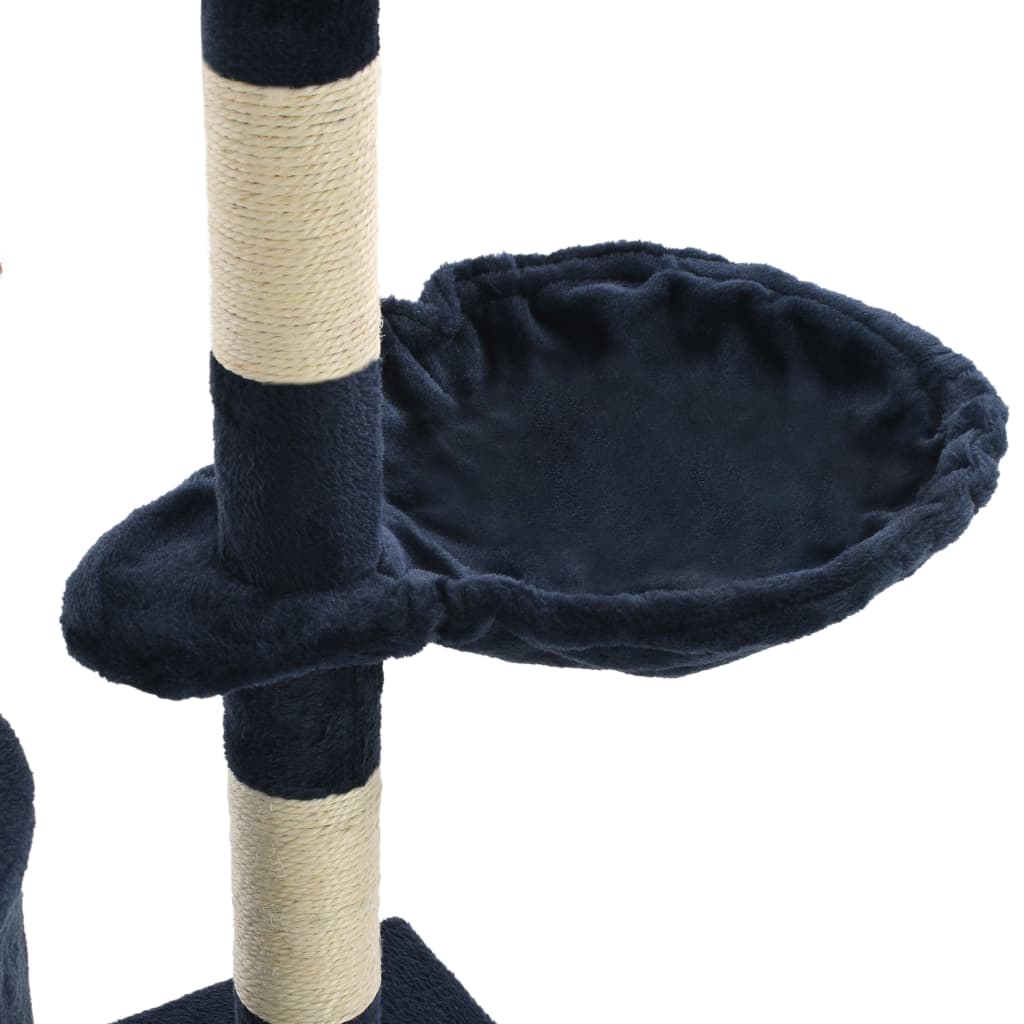 Katzen-Kratzbaum mit Sisal-Säulen 138 cm Grau