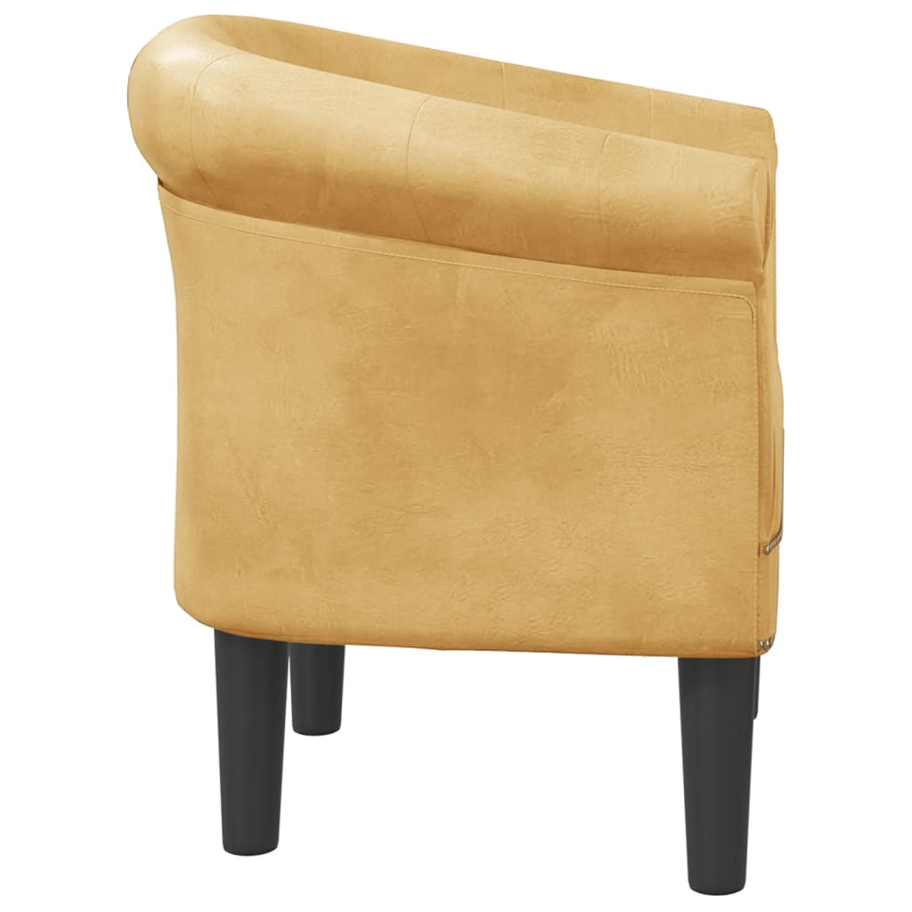Clubsessel Gold Kunstleder