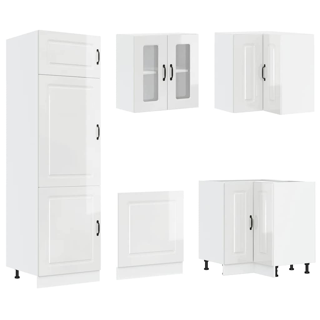 14-tlg. Küchenschrank-Set Kalmar Weiß Holzwerkstoff