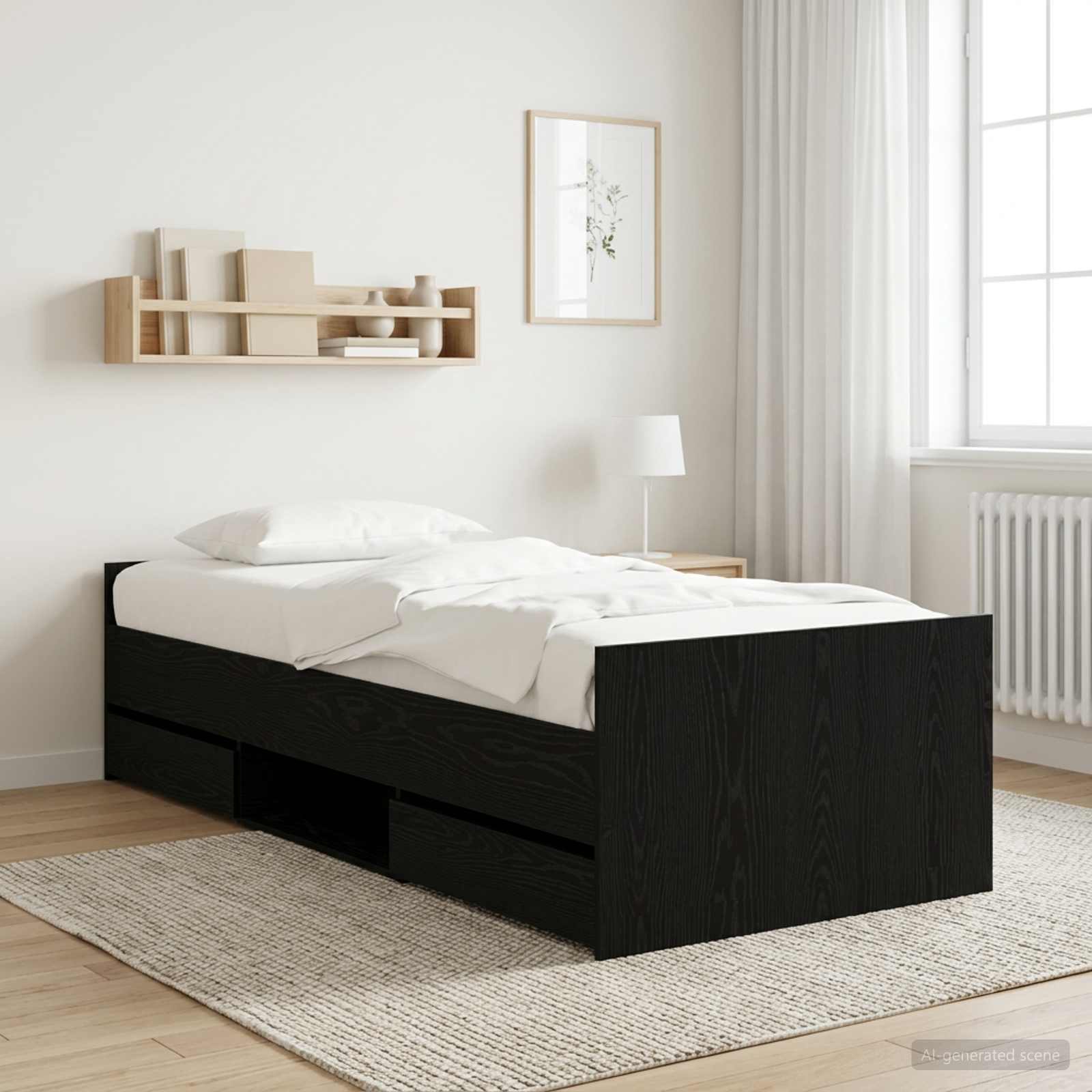Bettgestell mit Kopf- und Fußteil Weiß 100x200 cm