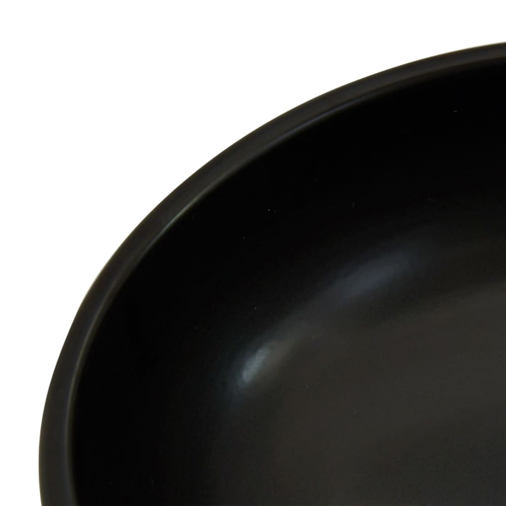 Aufsatzwaschbecken Weiß und Blau Rund Ø41x14 cm Keramik