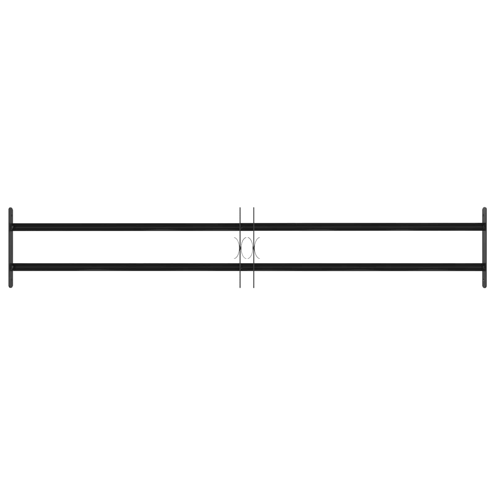Fenstergitter 76 x 30 cm Pulverbeschichteter Stahl Schwarz