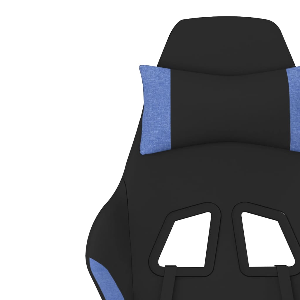 Gaming-Stuhl mit Massagefunktion Schwarz und Creme Stoff