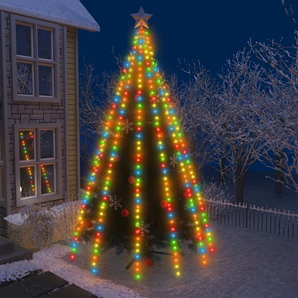 Weihnachtsbaum-Lichternetz mit 180 LEDs Kaltweiß 180 cm