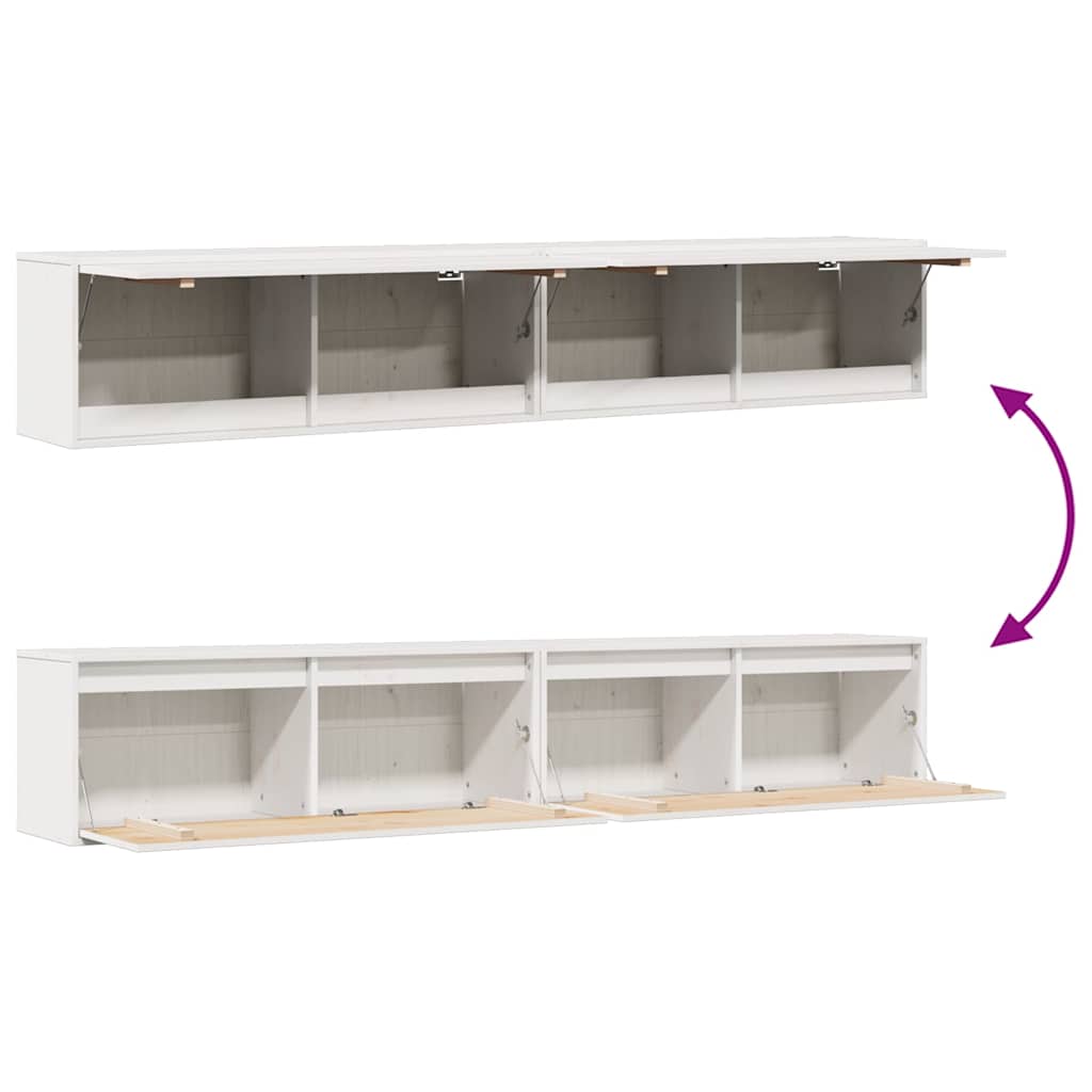 Wandschrank 100x30x35 cm Massivholz Kiefer