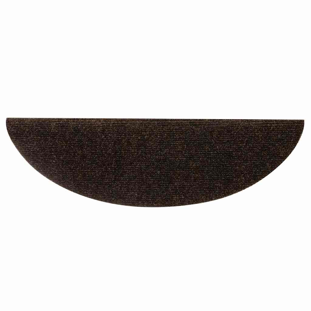 Stufenmatten Selbstklebend 15 Stk. 56x17x3 cm Hellbraun Halbrund