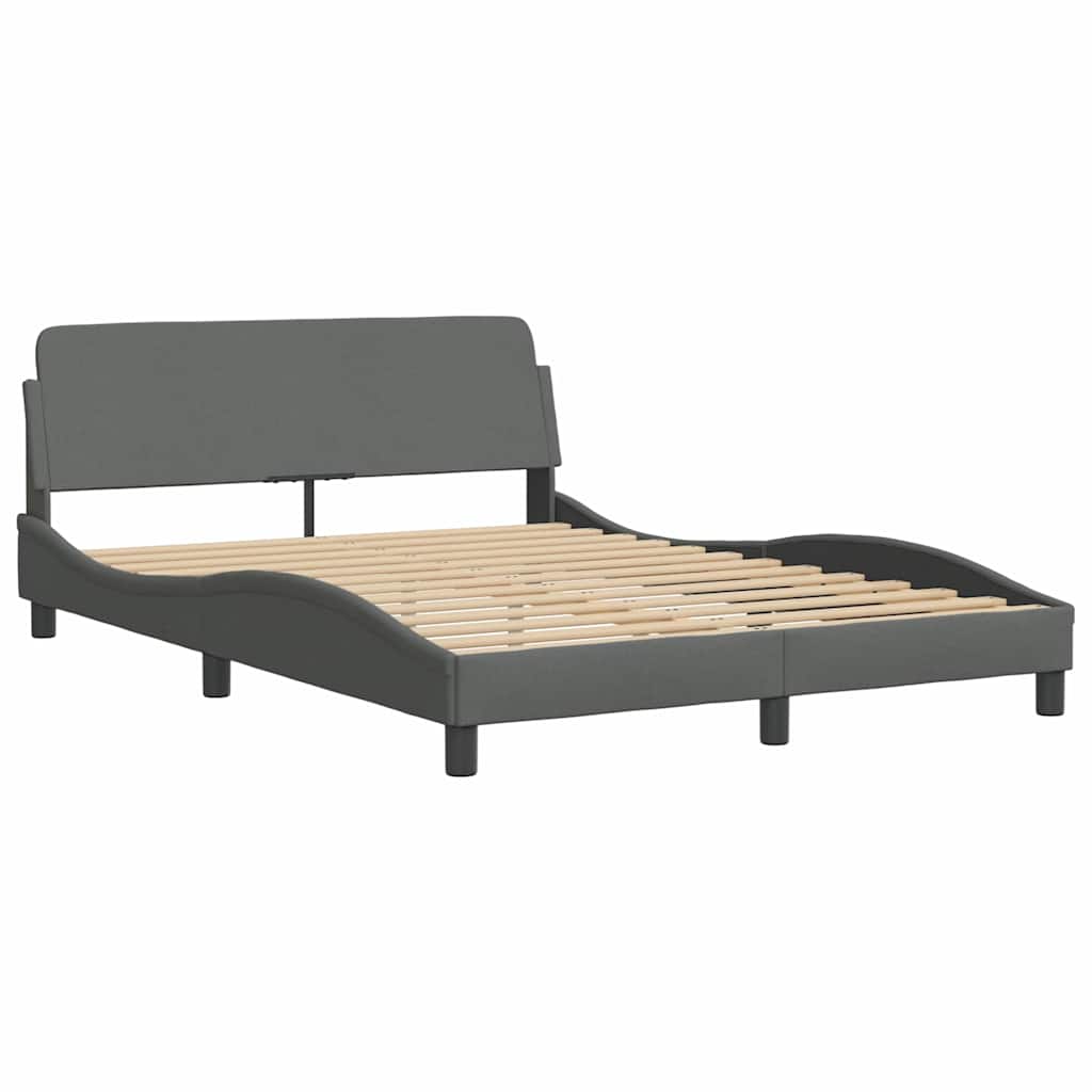Bettgestell "Dover" Hellgrau 100x190 cm Stoff