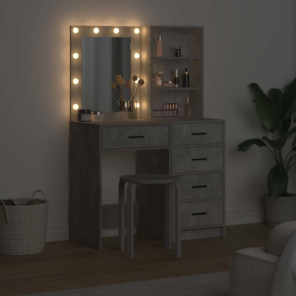 Schminktisch 2 pcs Weiß 50 x 41 x 135 cm Holzwerkstoff