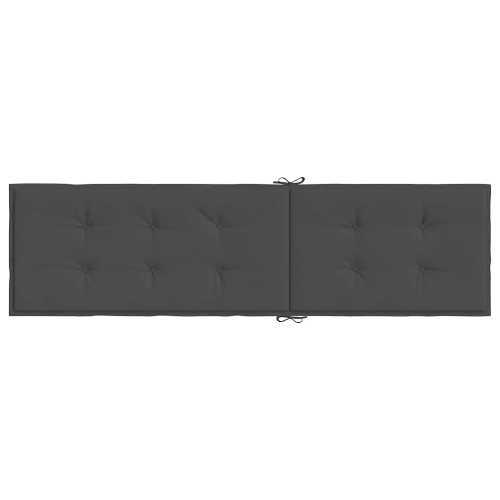 Liegestuhl-Auflage Melange Hellgrau (75+105) x 50 x 4 cm Stoff