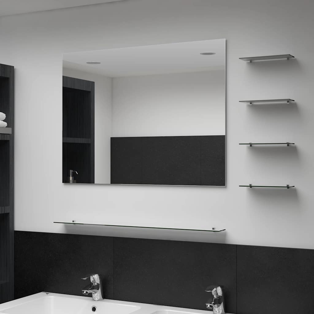 Wandspiegel mit Regal 50×60 cm Hartglas