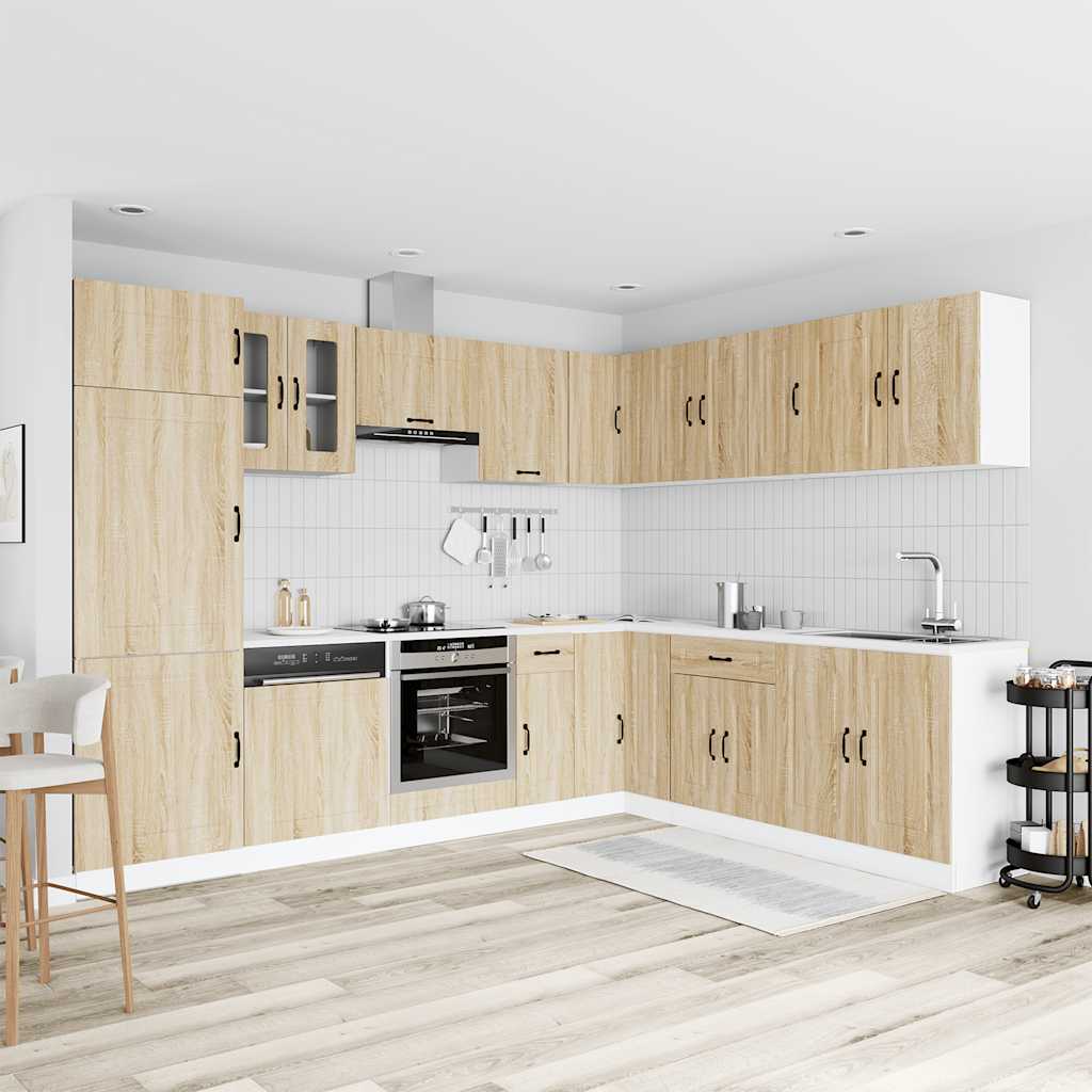 14-tlg. Küchenschrank-Set Kalmar Weiß Holzwerkstoff