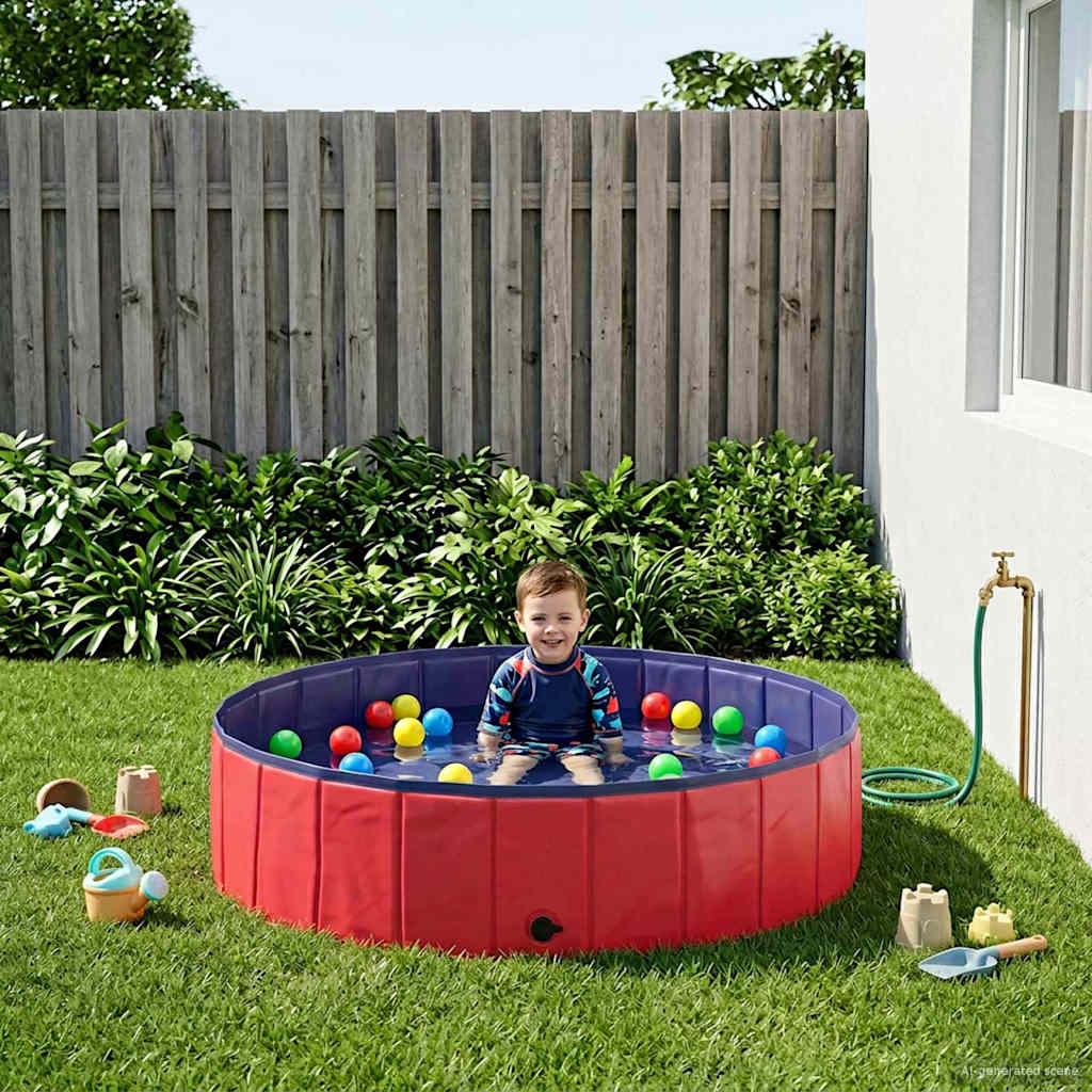 Kinder Schwimmbecken Rot Ø 80 x 20 cm