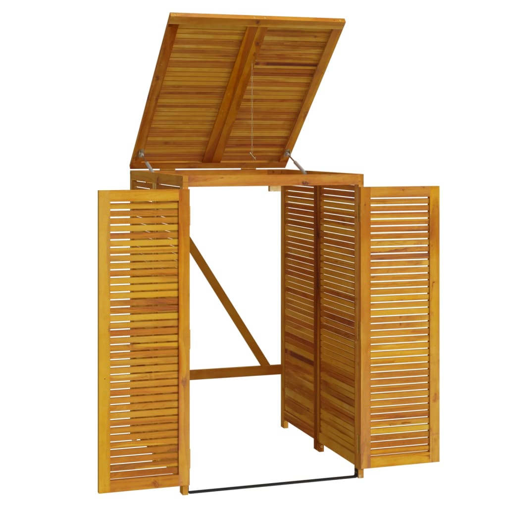 Mülltonnenbox für 2 Tonnen 140x89x117 cm Massivholz Akazie