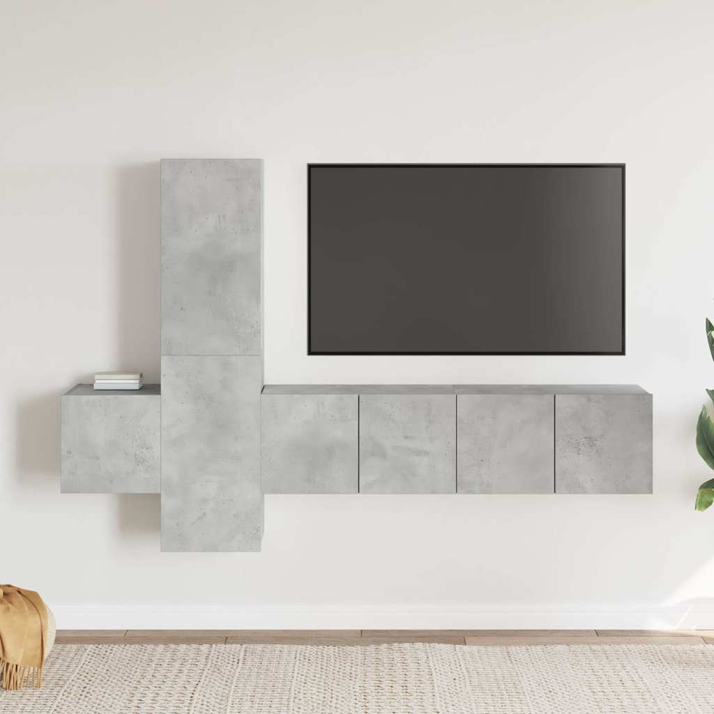 5-tlg. TV-Schrank-Set Weiß Holzwerkstoff