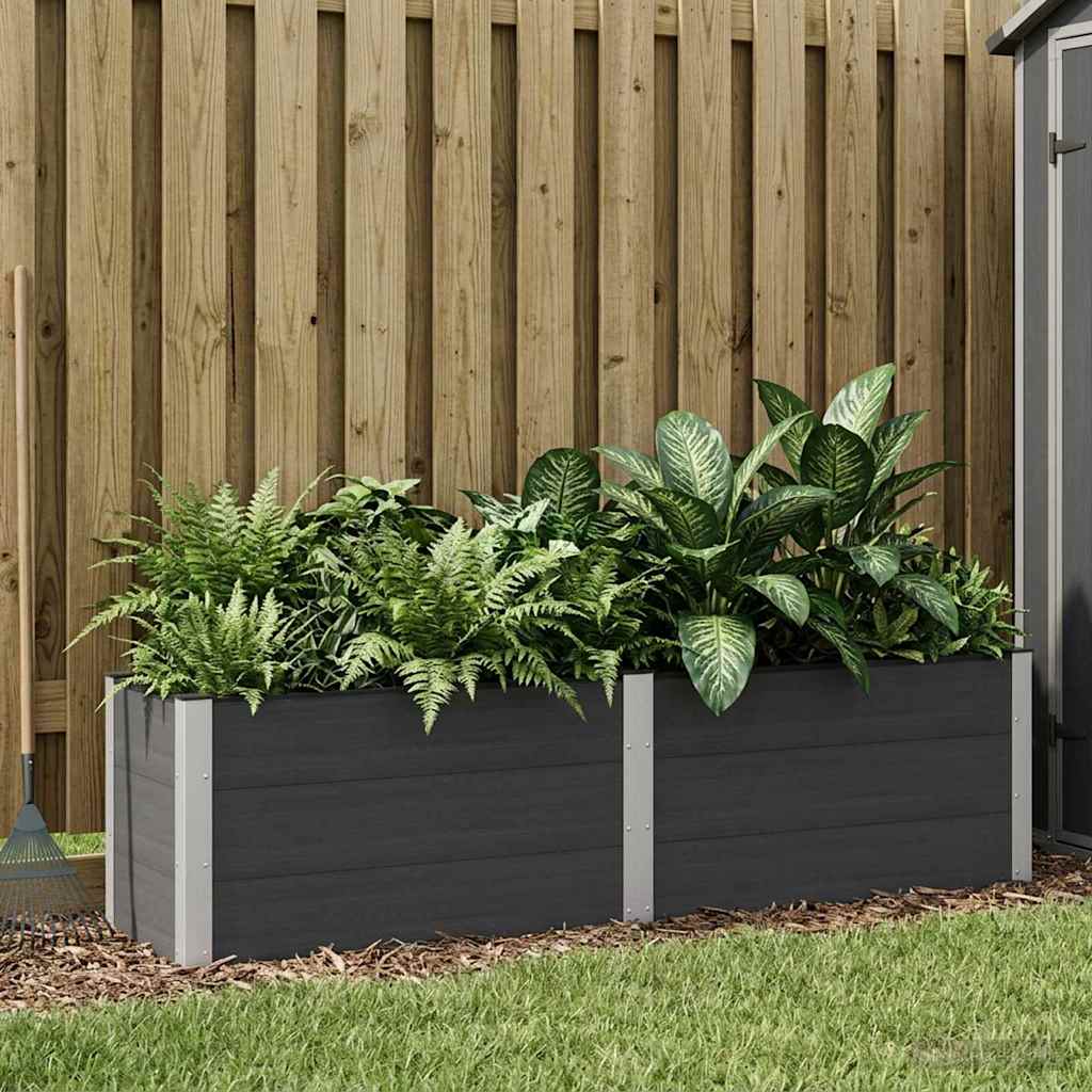 Garten-Hochbeet 200x50x54 cm WPC Grau