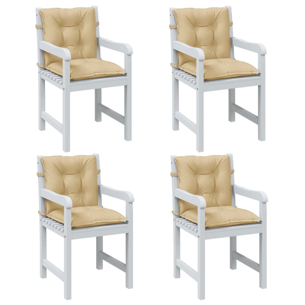 Niedriglehner-Auflagen 2 Stk Melange Anthrazit 100x50x7cm Stoff