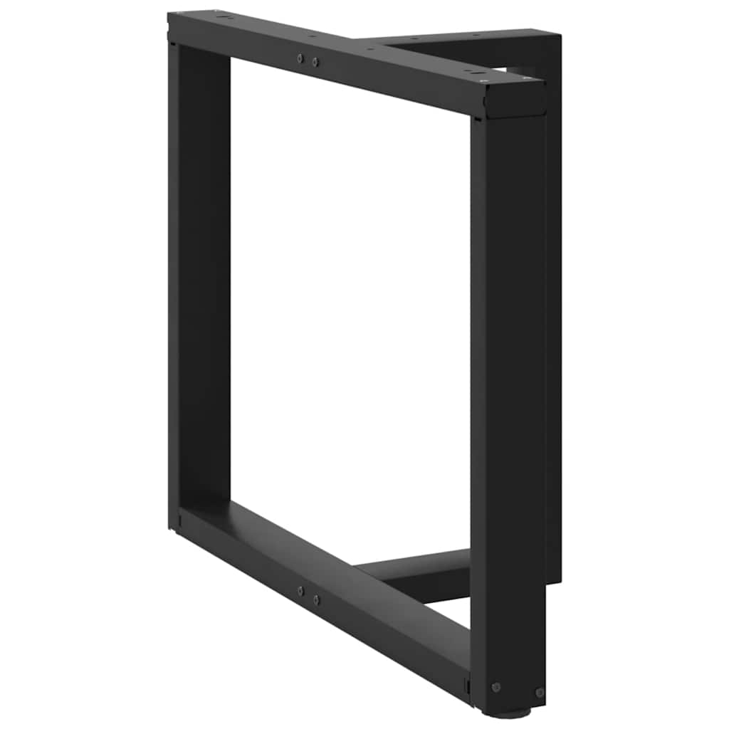 Couchtischbeine T-Form 2 Stk. Schwarz 30x25x(30-31) cm Stahl