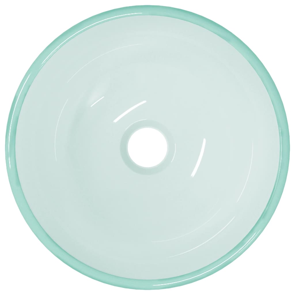 Waschbecken Hartglas 35x12 cm Transparent