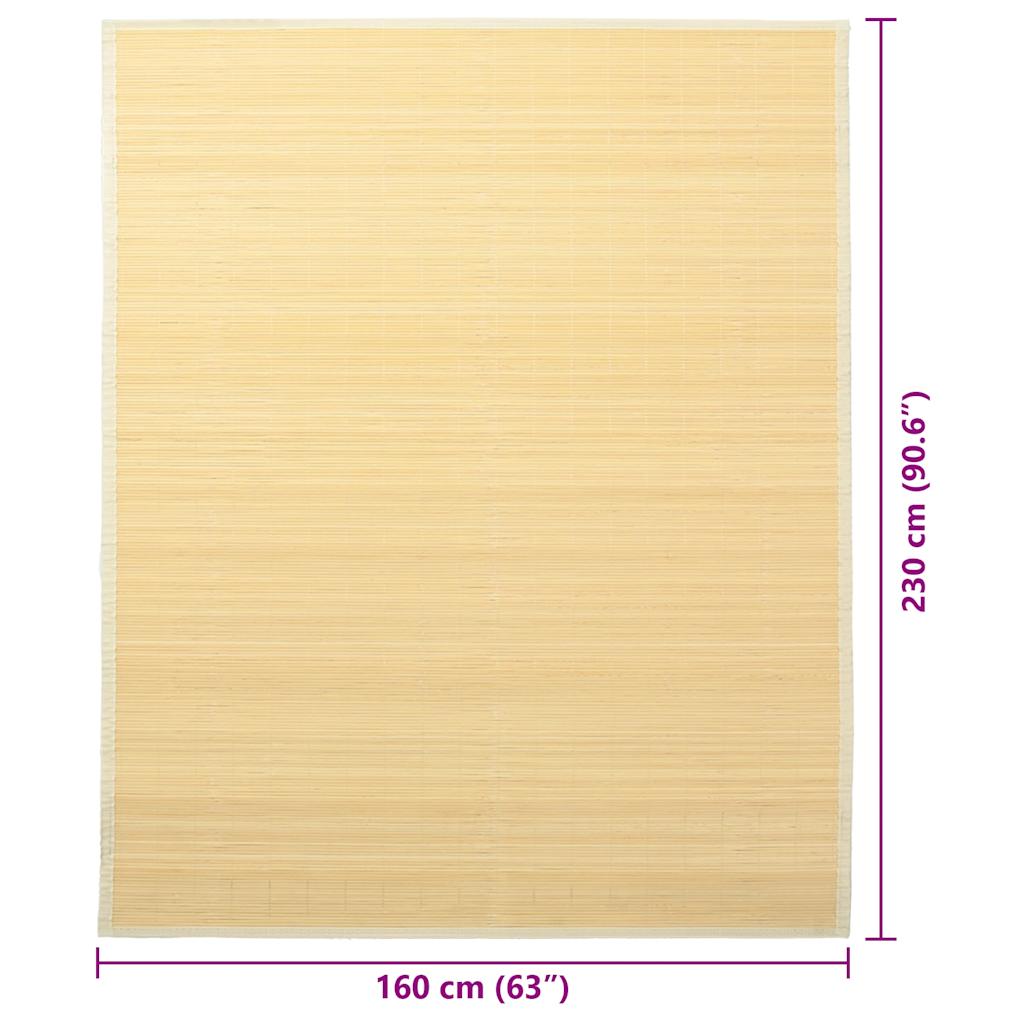 Teppich Bambus 100 x 160 cm Natur