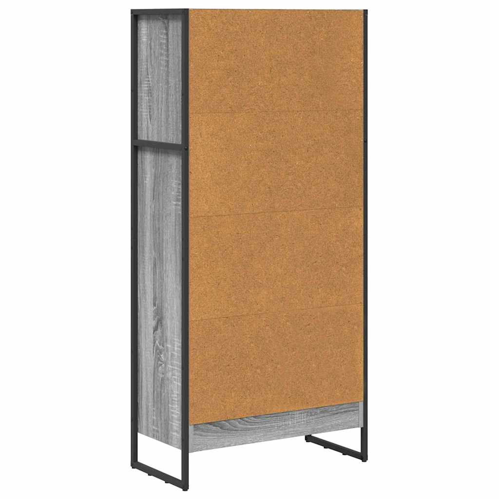 Bücherregal 2 pcs Schwarz Eichen-Optik 60 x 30 x 189,5 cm