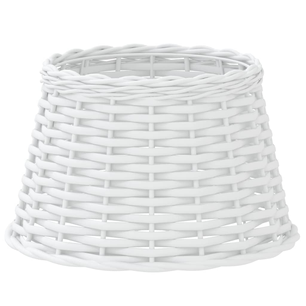 Lampenschirm Weiß Ø15x12 cm Korbweide