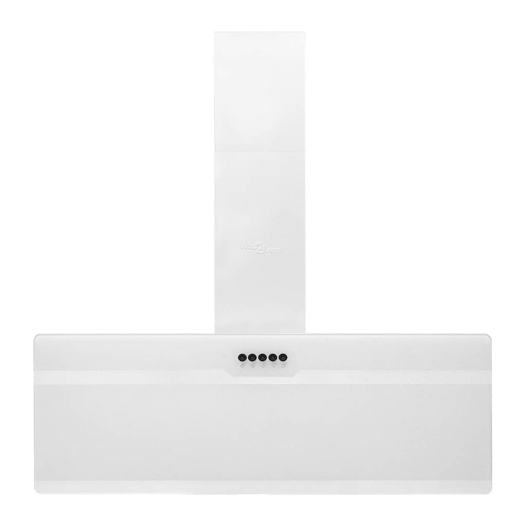 Dunstabzugshaube 60 cm Stahl und Hartglas Schwarz