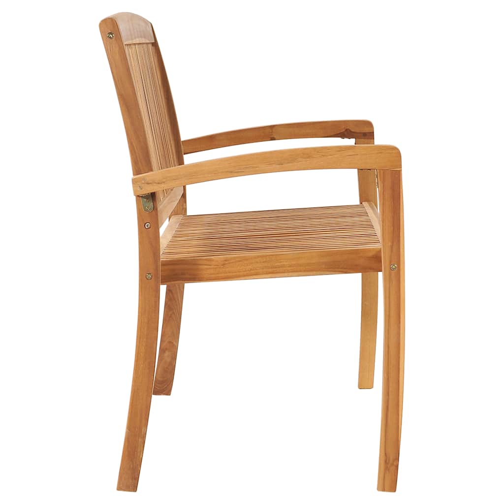 Gartenbank 3-Sitzer Stapelbar 159 cm Massivholz Teak