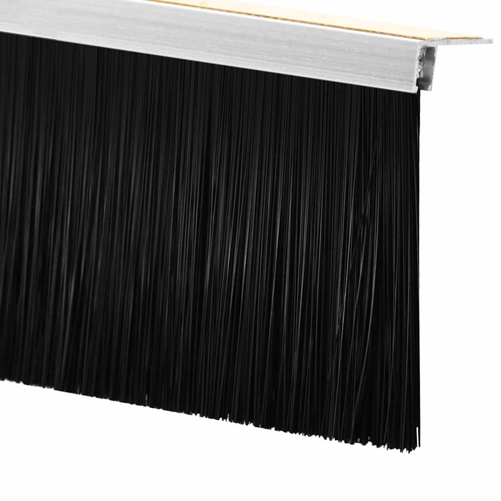 Selbstklebende Türbürstendichtungen 2 pcs Braun 100 cm