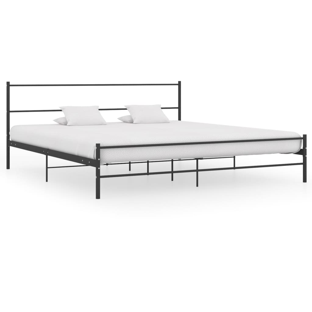 Bettgestell Grau Metall 180×200 cm